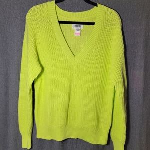 ☀️ PINK Victoria's Swcret Yellow Sweater